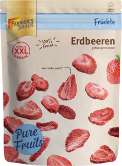 Erdbeerscheiben gefriergetrocknet