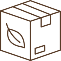 Illustration Kiste mit Blatt