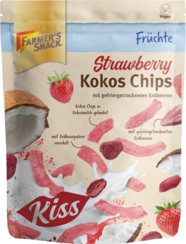 Kokos Chips mit Erdbeeren Kokos Chips mit Erdbeeren