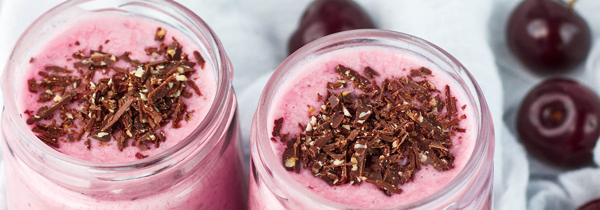 Kirsch-Smoothie im Glas Kirsch-Smoothie im Glas