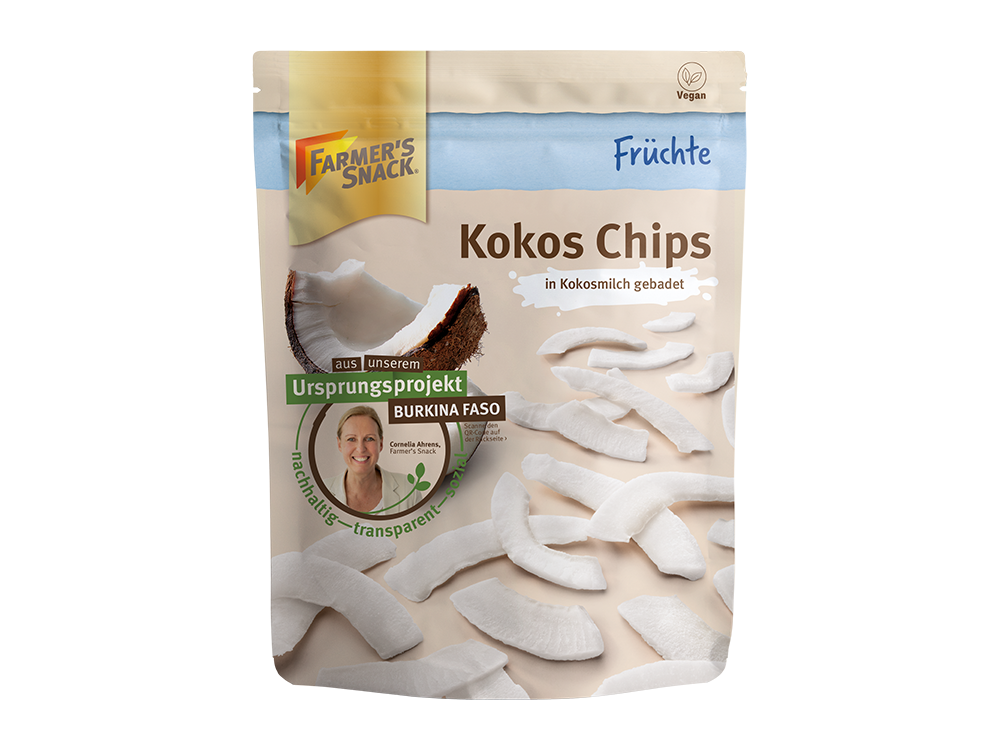 Produkt Kokos Chips in Kokosmilch gebadet